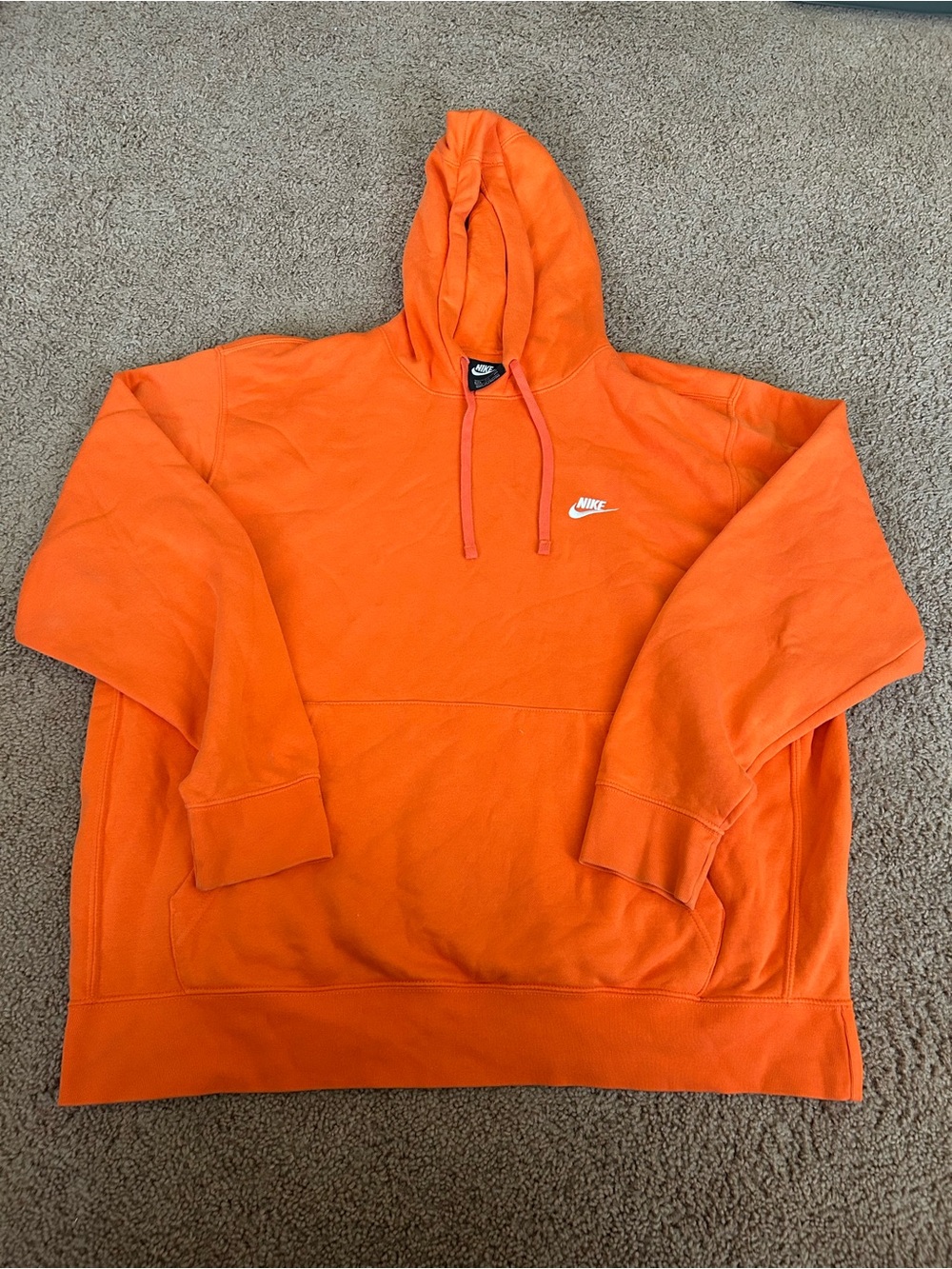 Nike Orange Men's Size XXL Pullover Hoodie